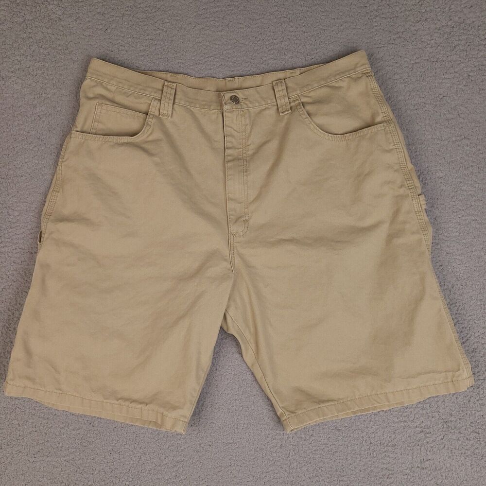 Wrangler Shorts‎ Mens 39 Brown Carpenter Utility Pockets Work Wear Cotton